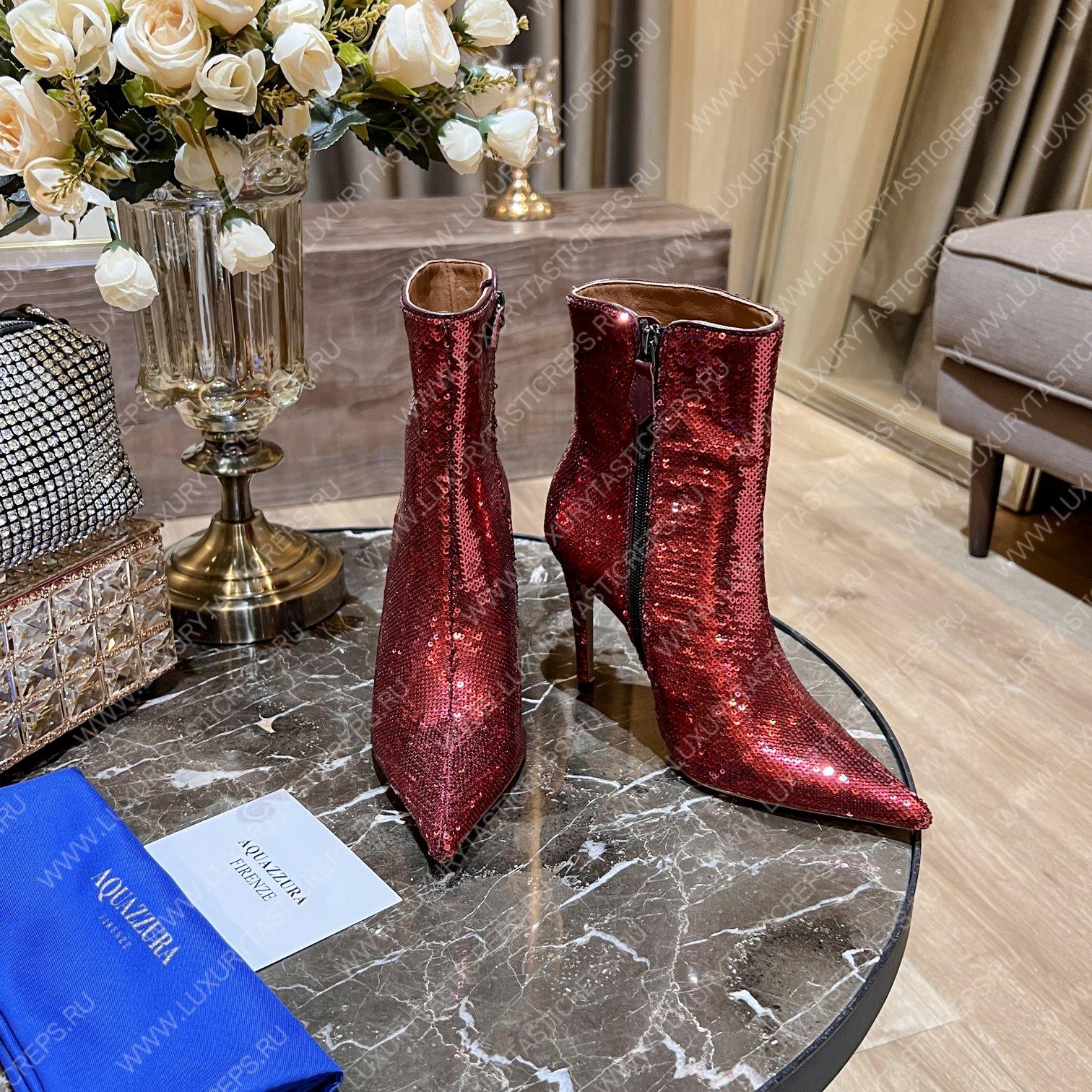 AQUAZURRA SAINT HONORE BOOTIE RED SHOMIDB1