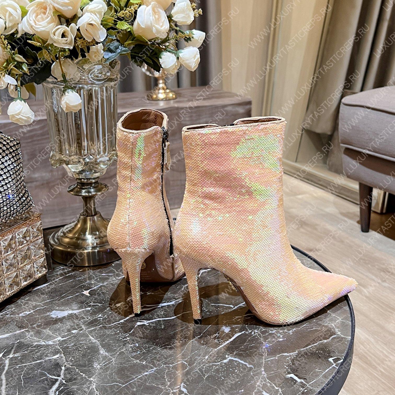 AQUAZURRA SAINT HONORE BOOTIE BABY PINK SHOMIDB1