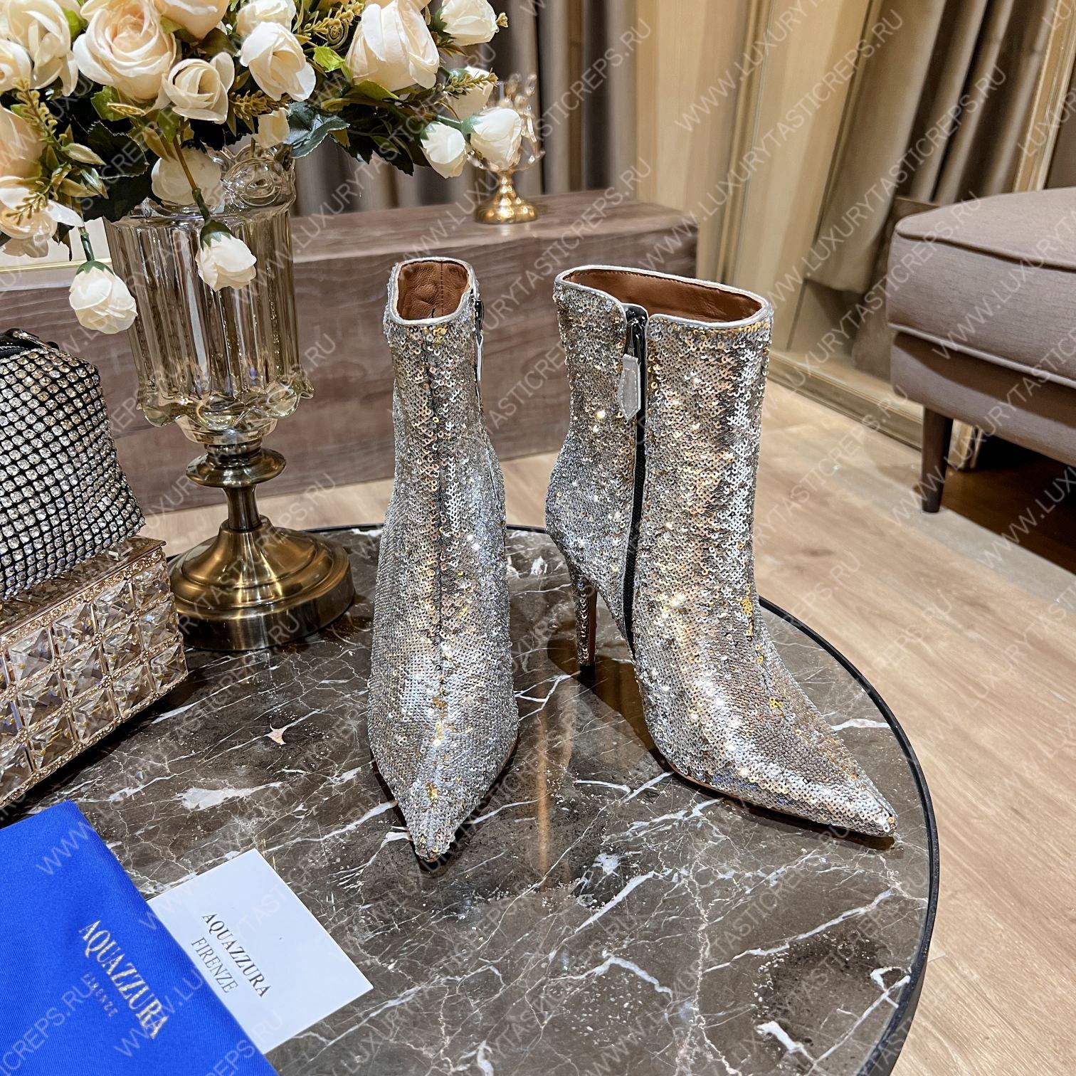 AQUAZURRA SAINT HONORE BOOTIE GRAY HOMIDB1