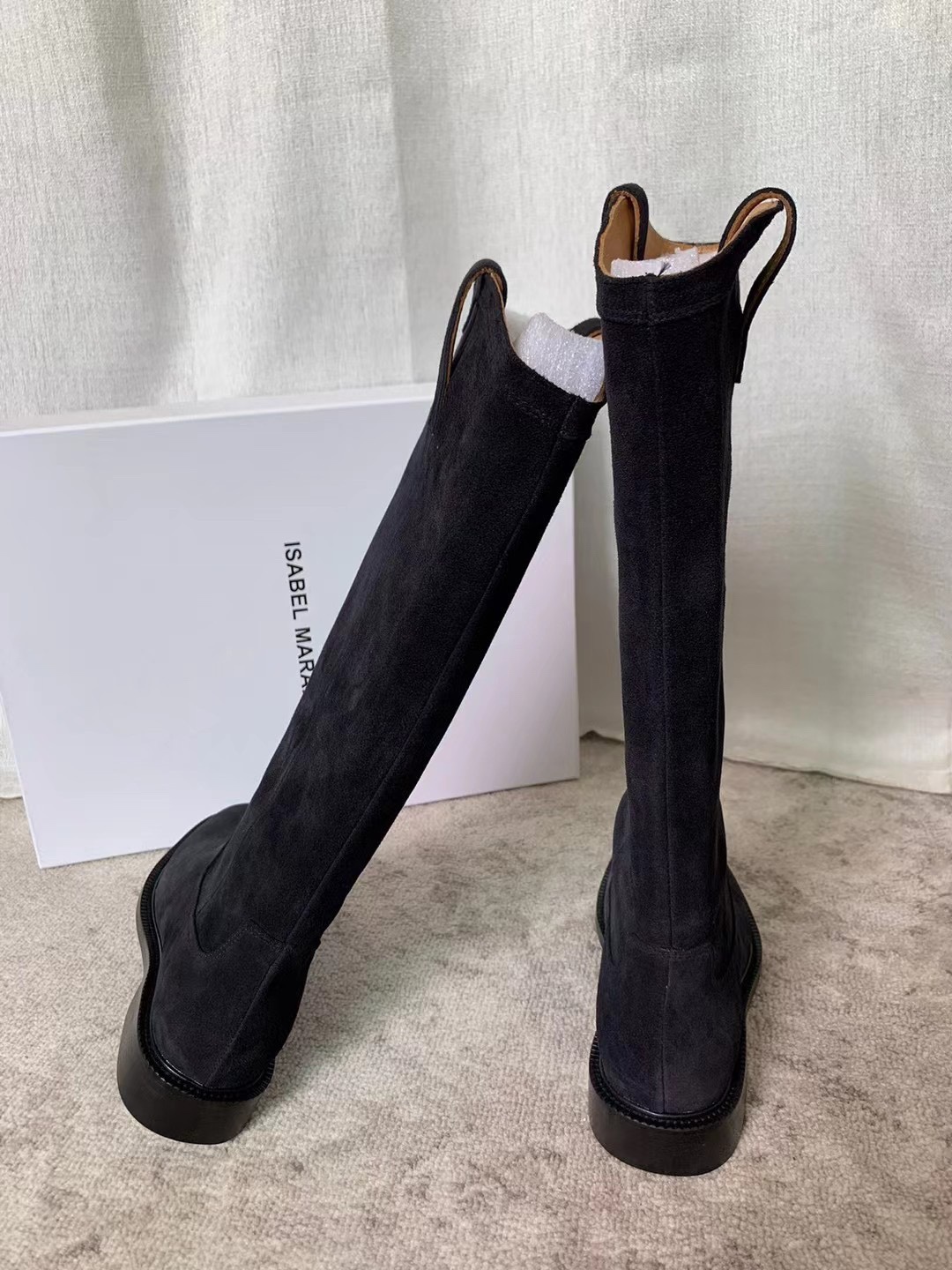 ISABEL MARANT SUEDE LEATHER BOOTS BLACK BT0011FA