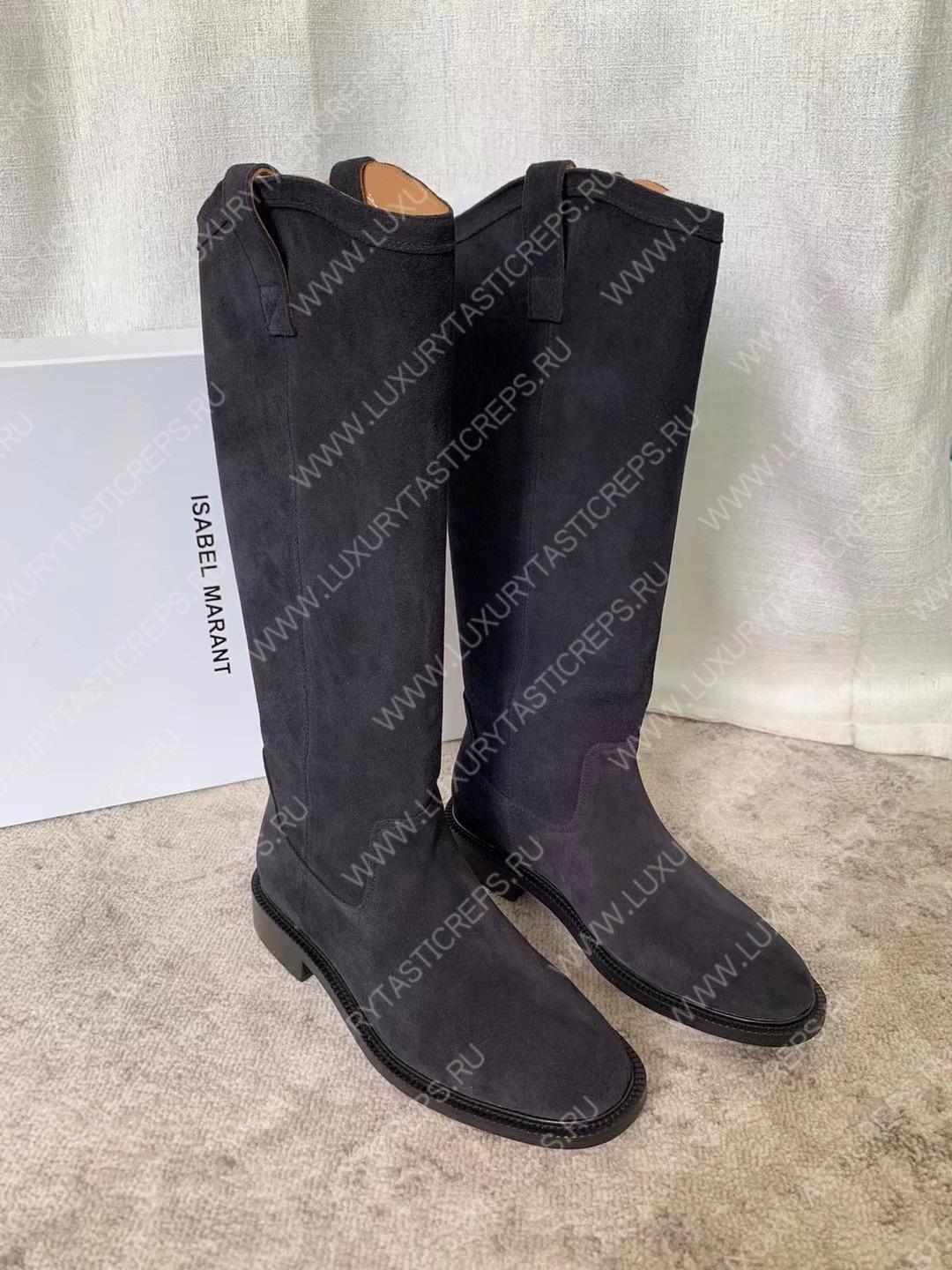 ISABEL MARANT SUEDE LEATHER BOOTS BLACK BT0011FA