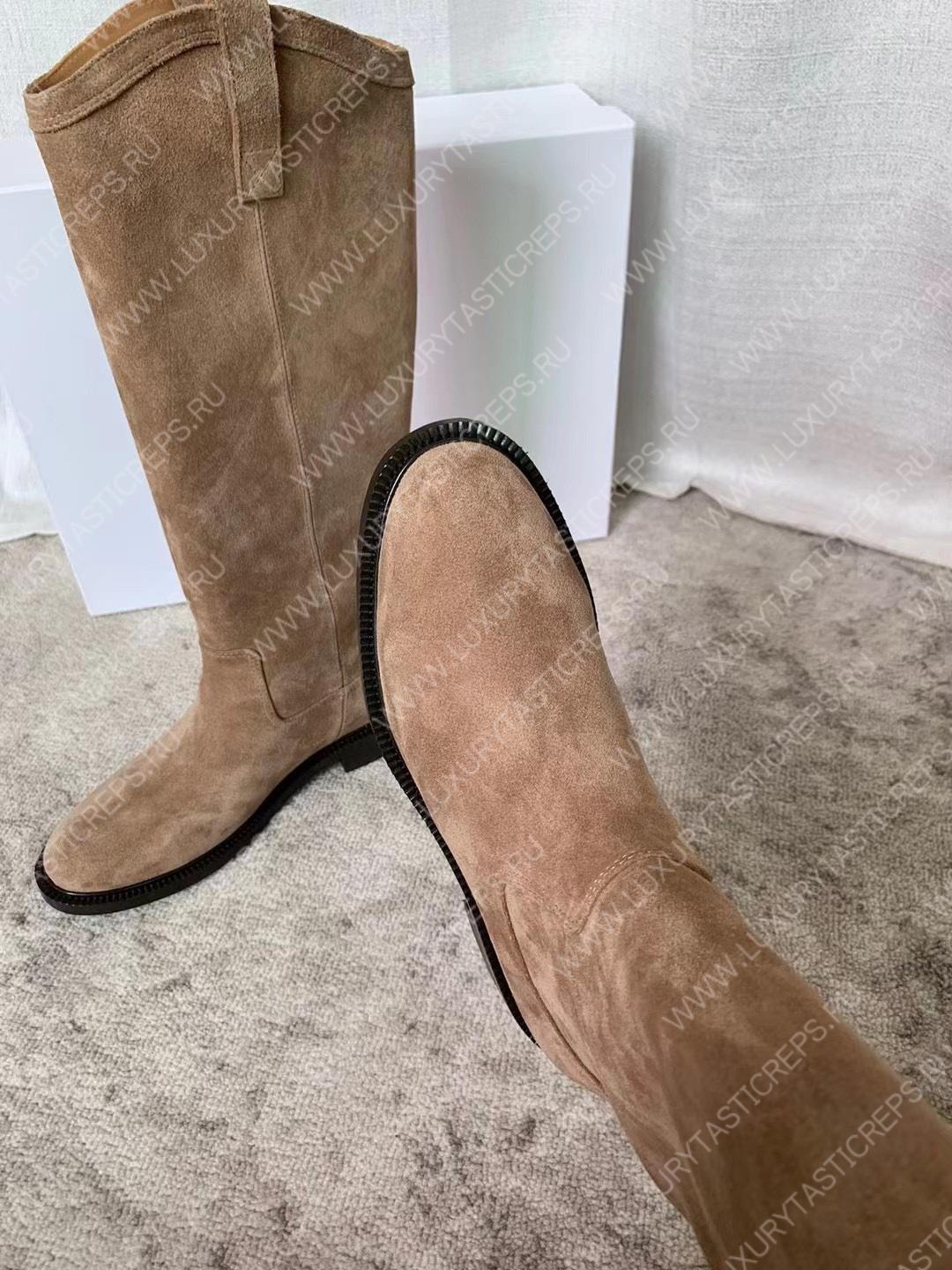 ISABEL MARANT SUEDE LEATHER BOOTS TAUPE BT0011FA