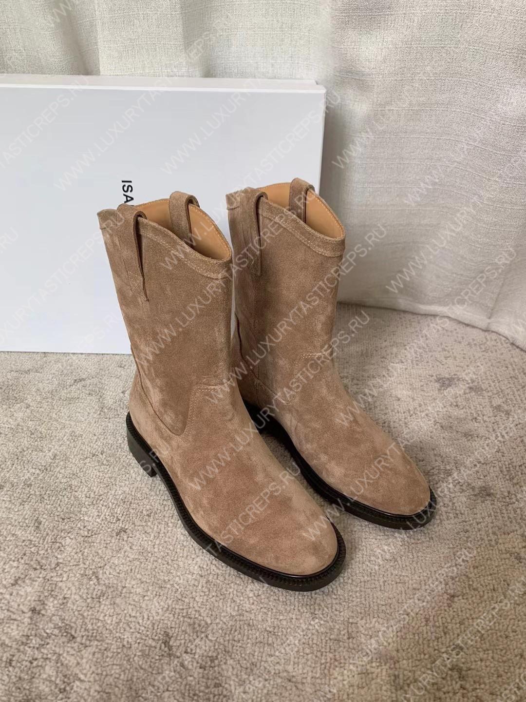 ISABEL MARANT SUSEE SUEDE ANKLE BOOTS TAUPE BO0009FA