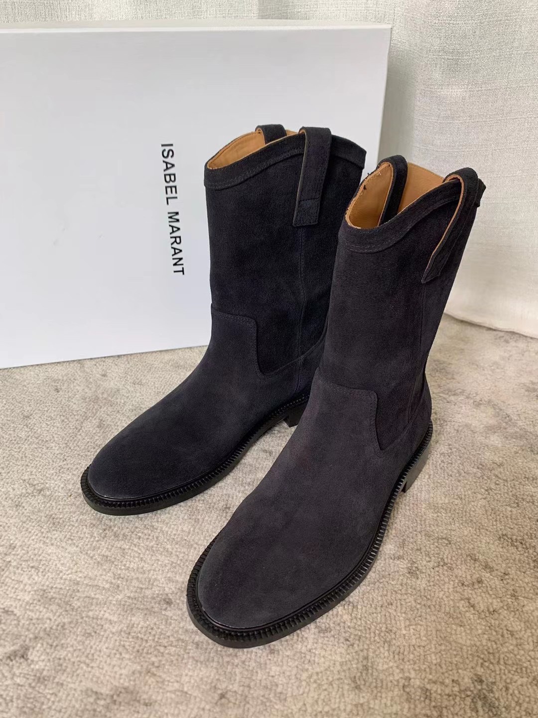 ISABEL MARANT SUSEE SUEDE ANKLE BOOTS BLACK BO0009FA