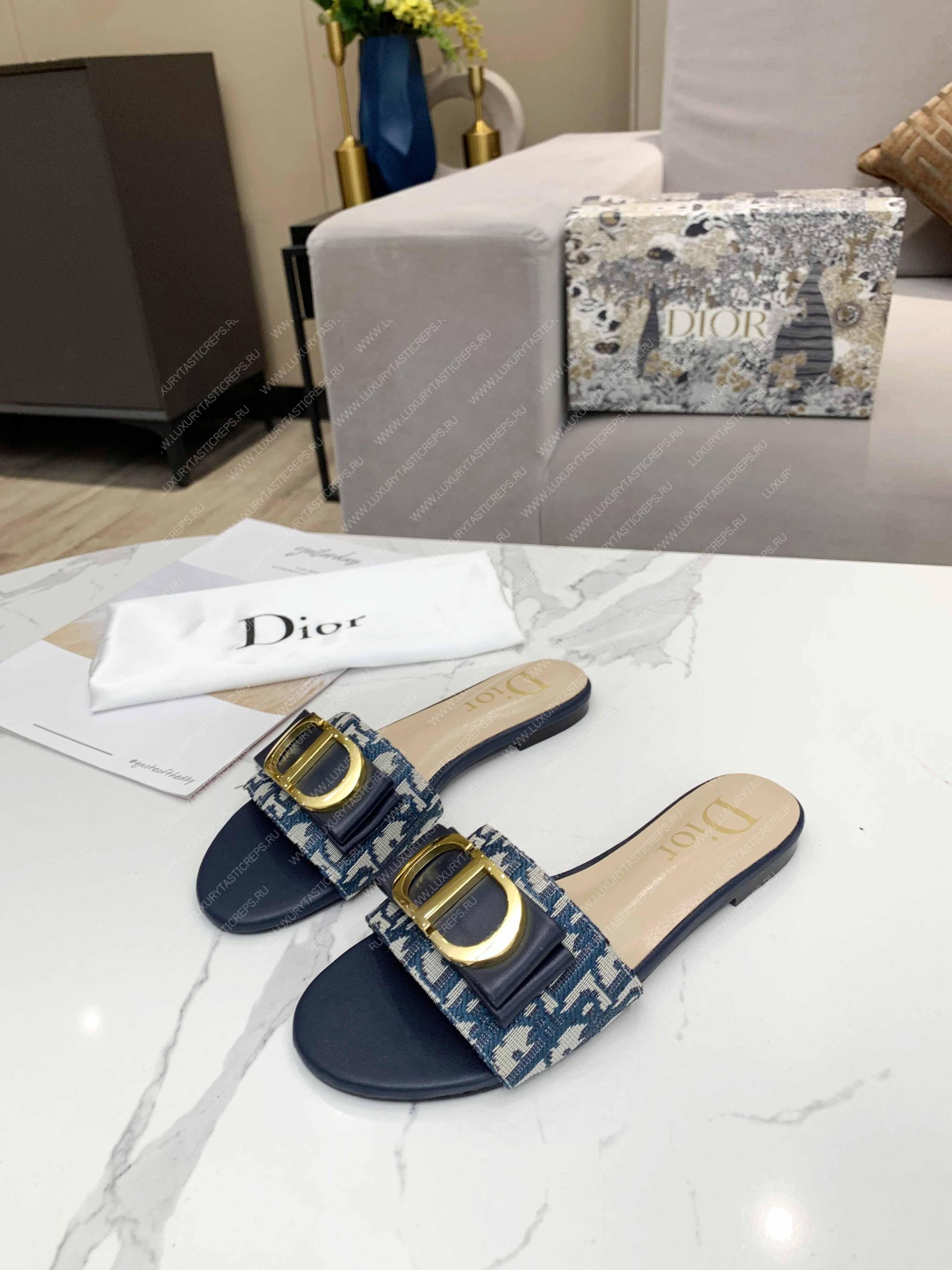 D*or slide blue & beige kcq266vea