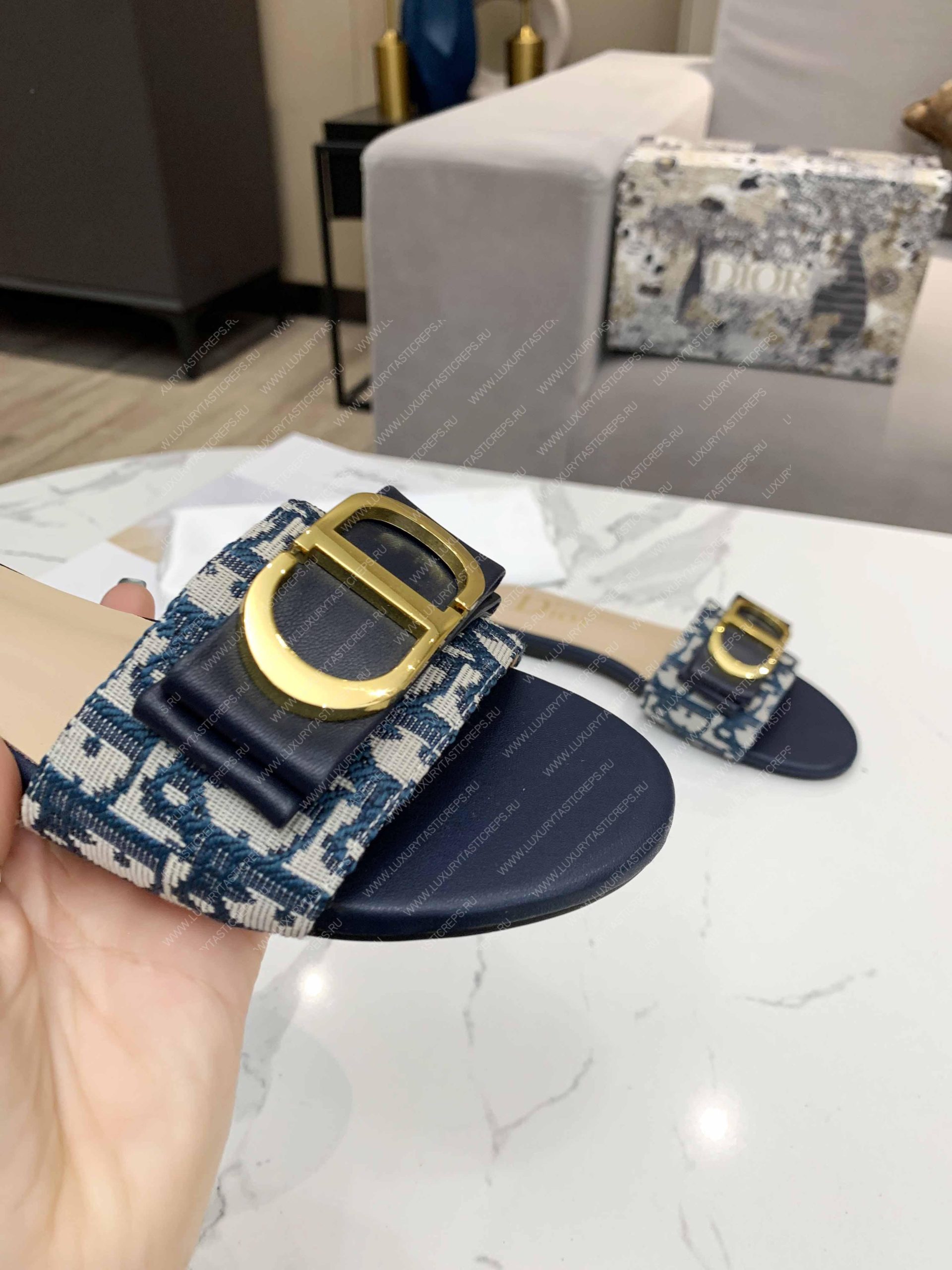 D*or slide blue & beige kcq266vea