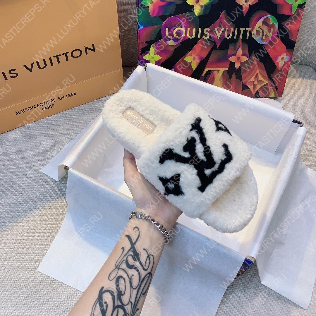 l**is V*t*n paseo flat comfort mule white/black 1a8vgh
