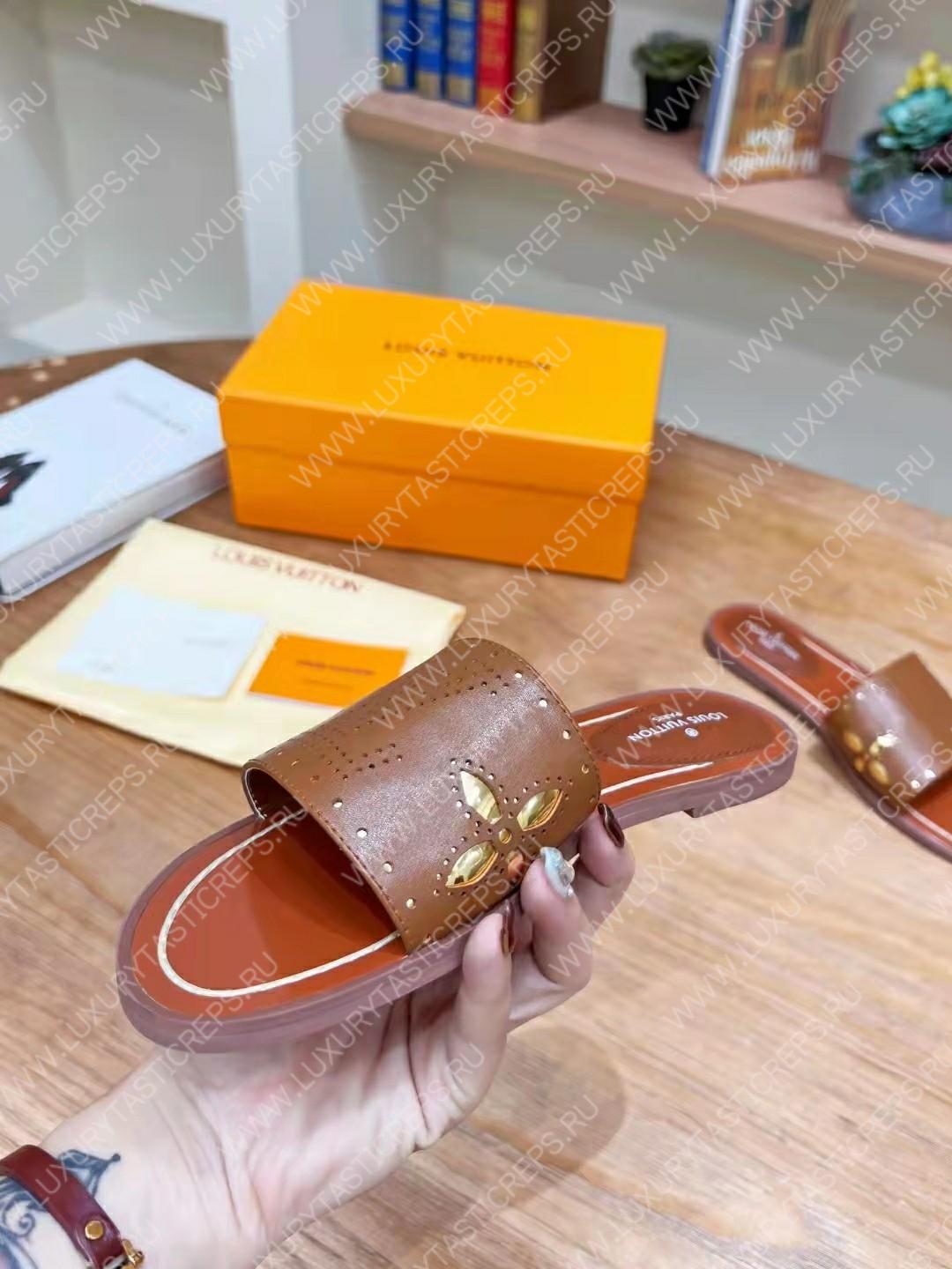 l**is V*t*n flat mule brown 1aadiw