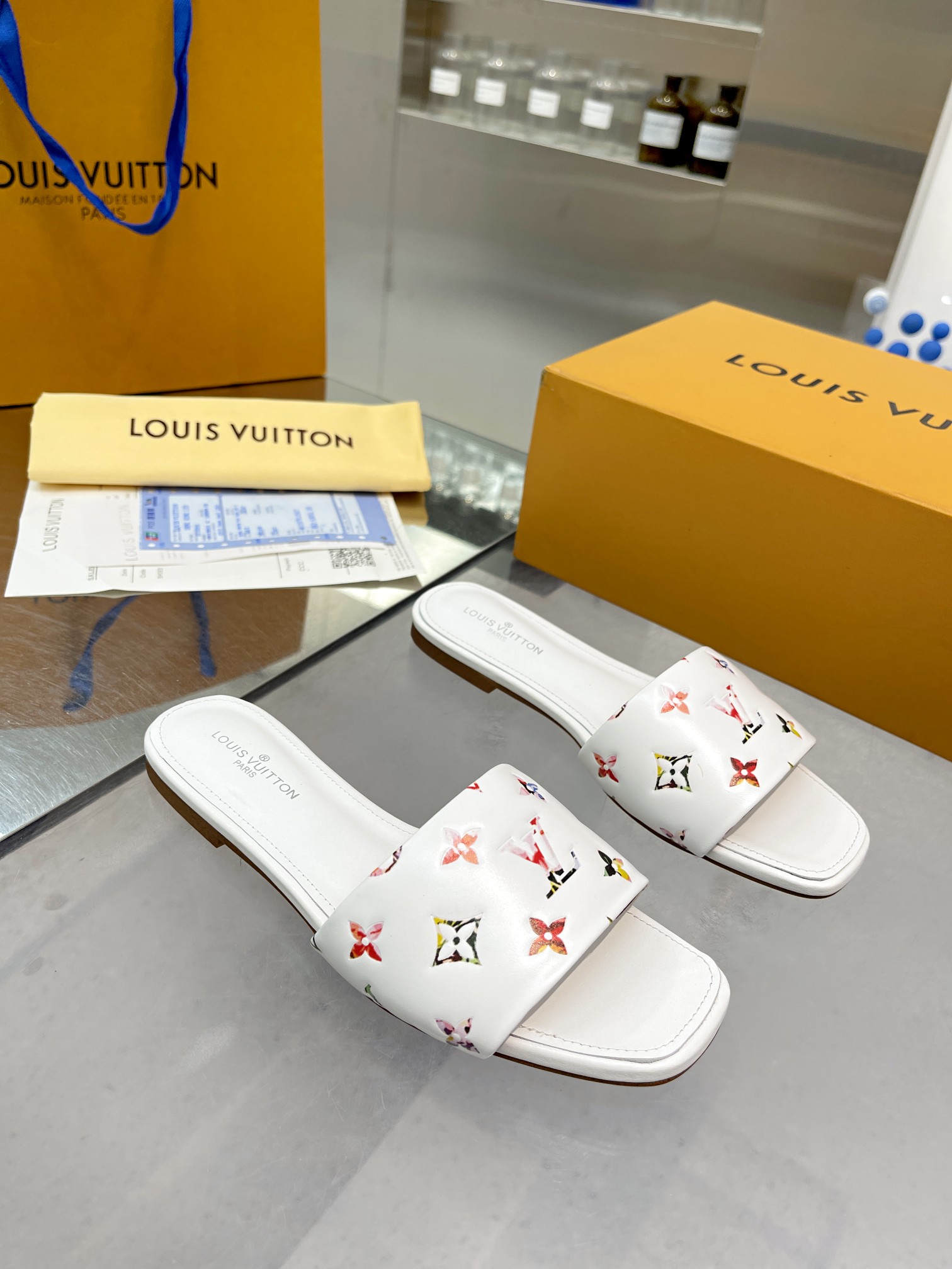 l**is V*t*n revival flat mules white 1aaor5