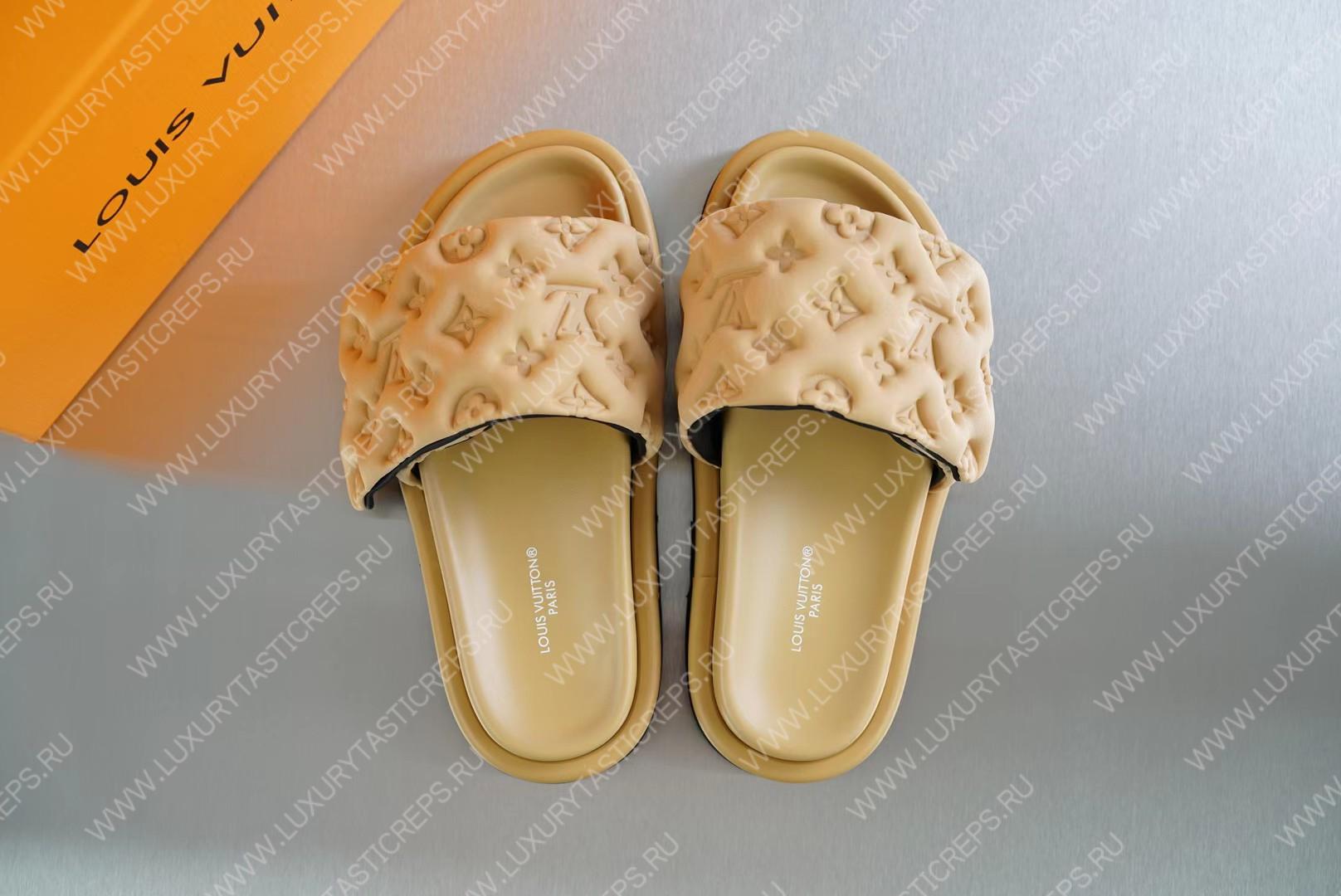 l**is V*t*n pool pillow flat comfort mule fawn 1aabku