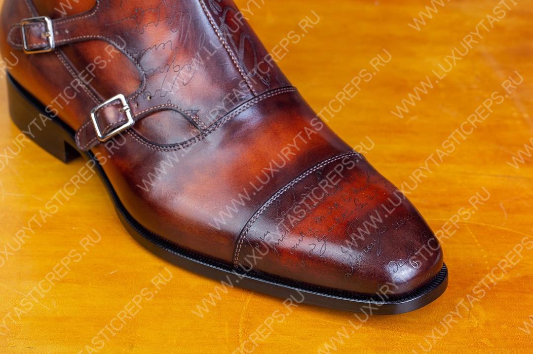 BERLUTI SCRITTO LEATHER BOOT BROWN S5891-V2