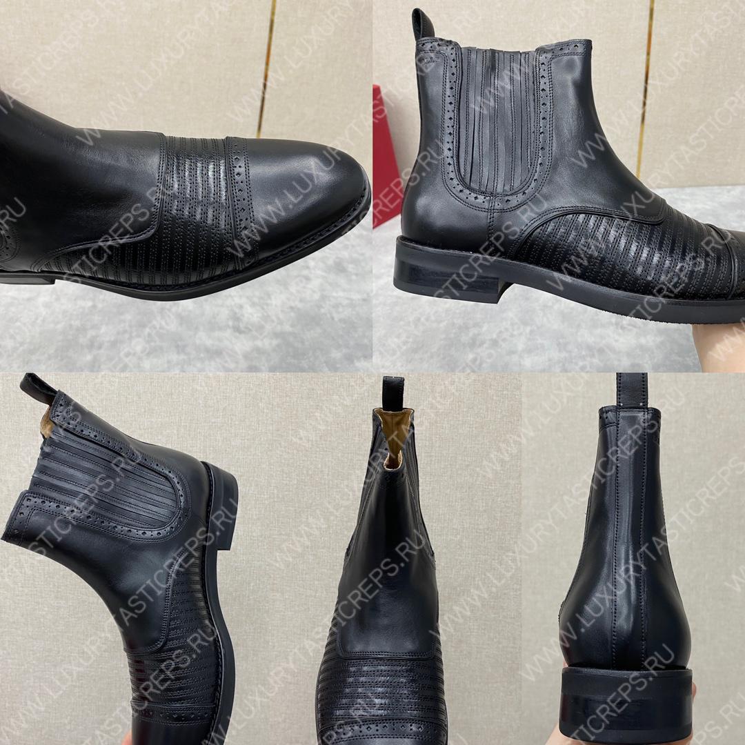 BERLUTI CURSIVE GALET SCRITTO BOOTS BLACK S4077-V2