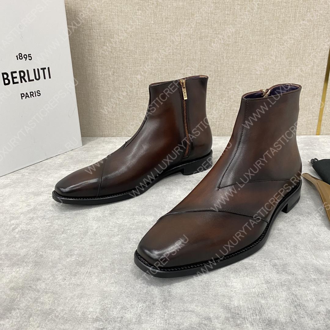 BERLUTI PATCHWORK DEMESURE BOOT BROWN S5591