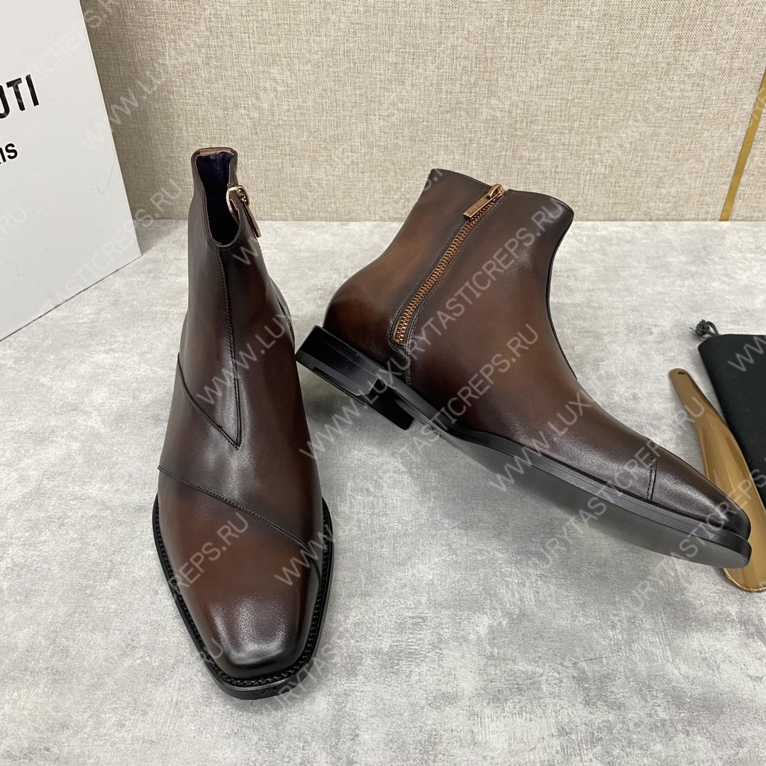 BERLUTI PATCHWORK DEMESURE BOOT BROWN S5591