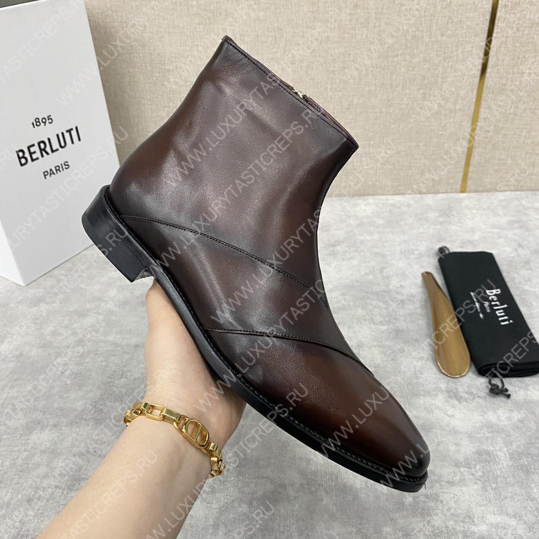 BERLUTI PATCHWORK DEMESURE BOOT BROWN S5591