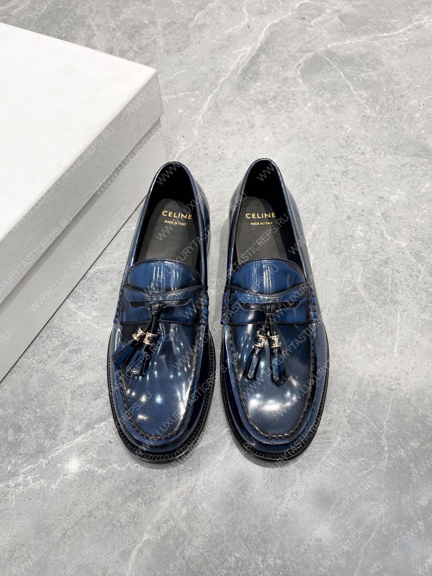 Ce**e triomphe leather loafer blue 4134fr8