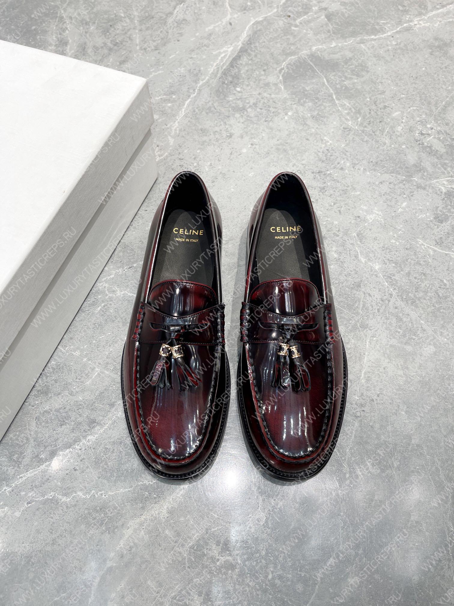 Ce**e triomphe leather loafer red 4454fr8