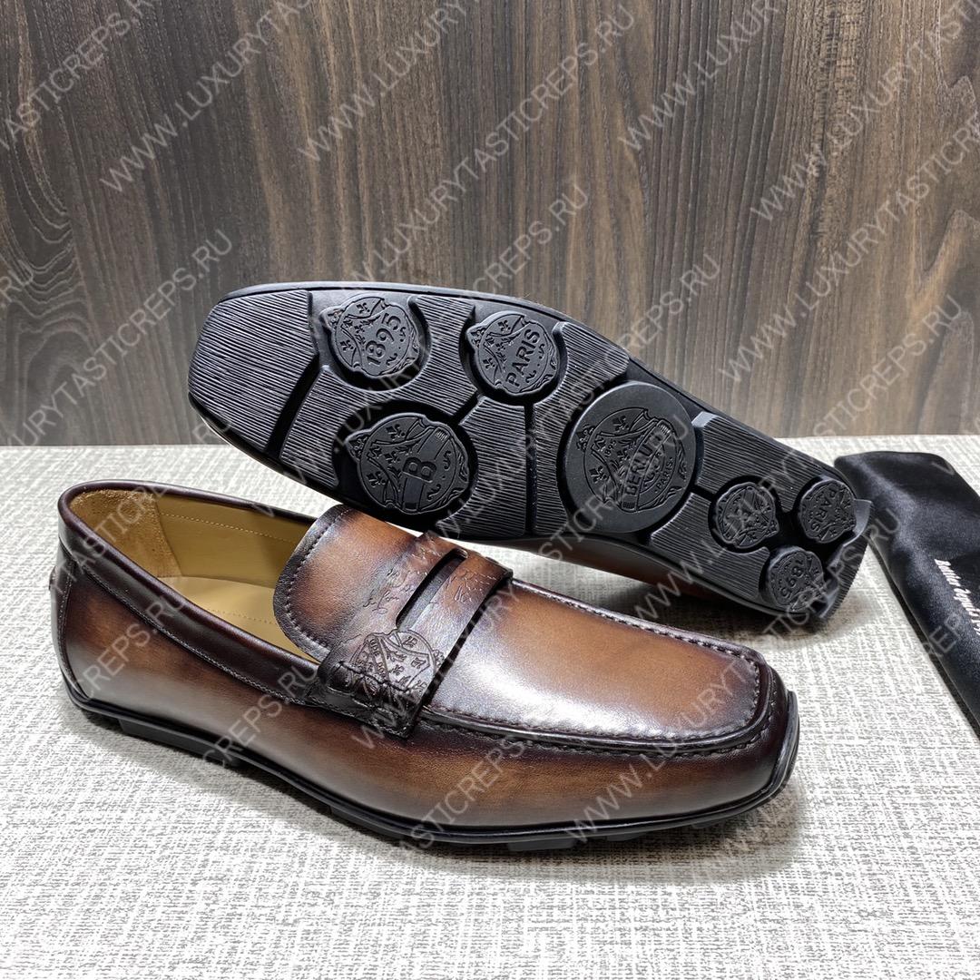 BERLUTI LORENZO DRIVE LOAFER INTENSE COCOA S6066-S34