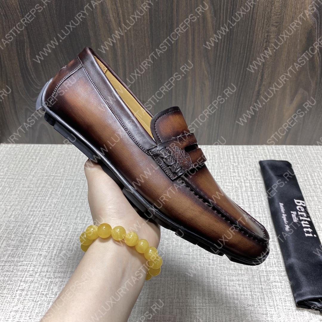 BERLUTI LORENZO DRIVE LOAFER INTENSE COCOA S6066-S34