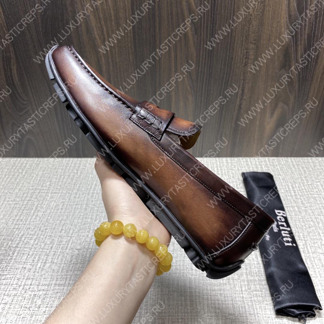 BERLUTI LORENZO DRIVE LOAFER INTENSE COCOA S6066-S34