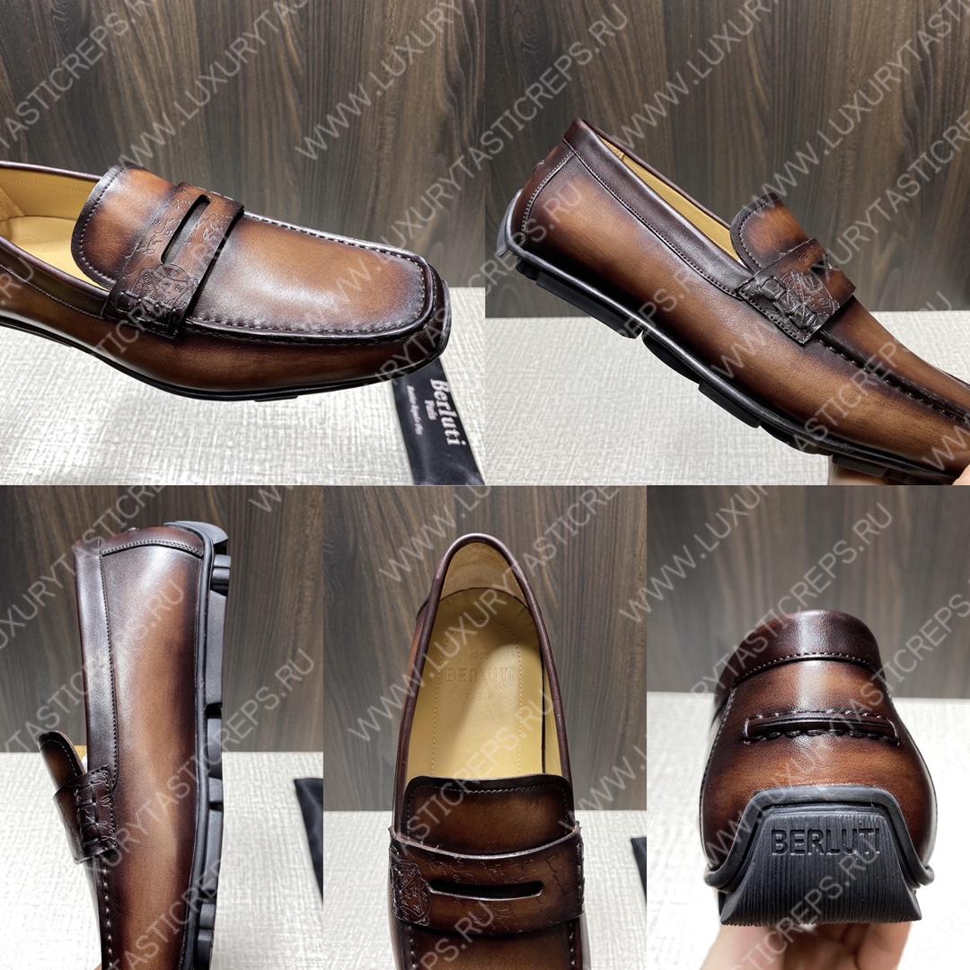 BERLUTI LORENZO DRIVE LOAFER INTENSE COCOA S6066-S34