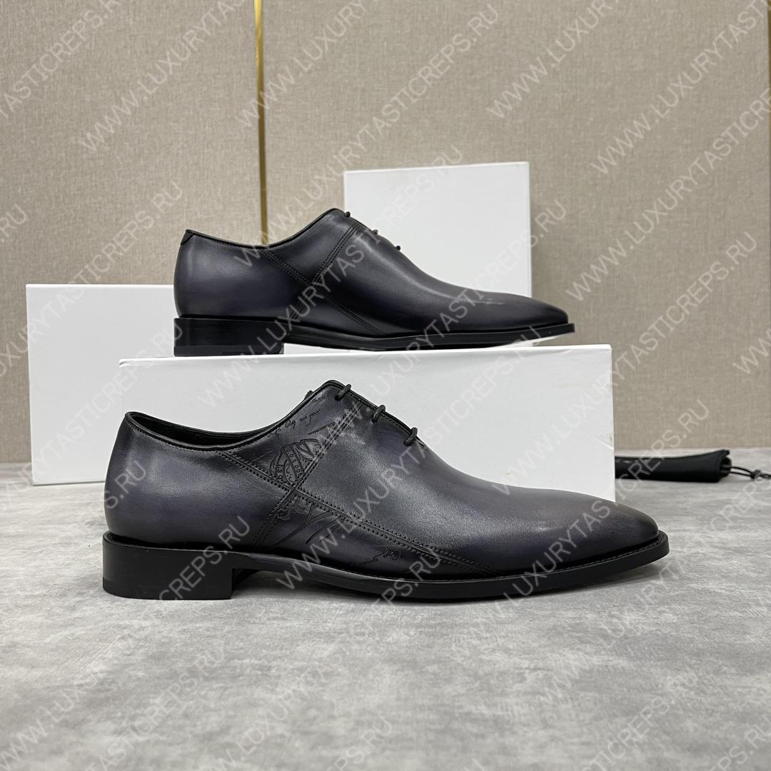 BERLUTI OXFORDS GREY S0770-V1
