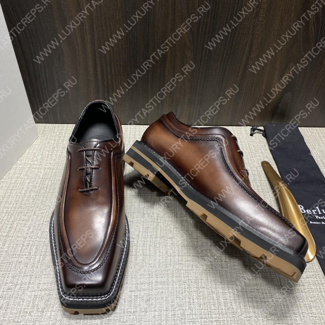 BERLUTI CLASSIC INFINI LEATHER DERBY TDM INTENSO S5592V2