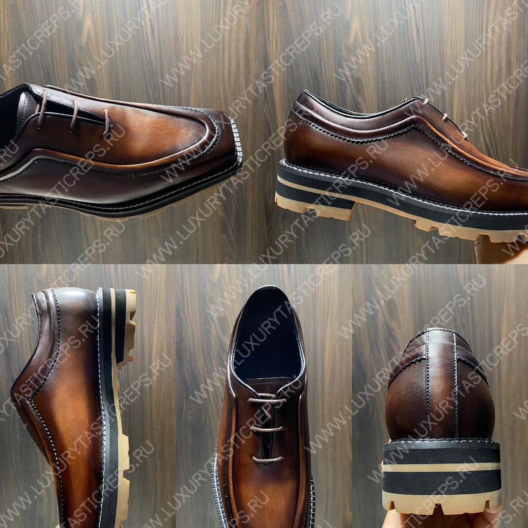 BERLUTI CLASSIC INFINI LEATHER DERBY TDM INTENSO S5592V2