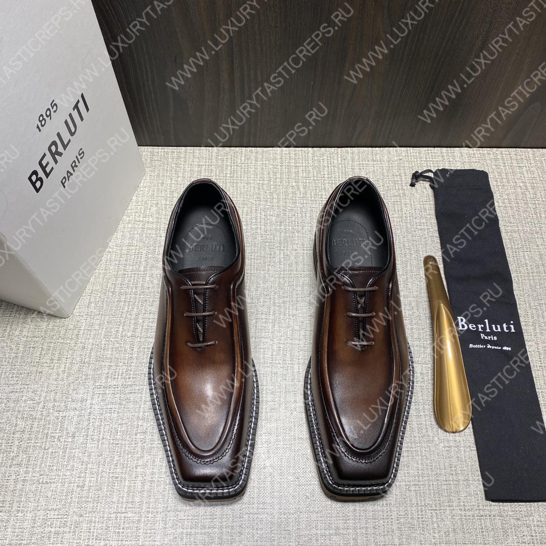 BERLUTI CLASSIC INFINI LEATHER DERBY TDN INTENSO