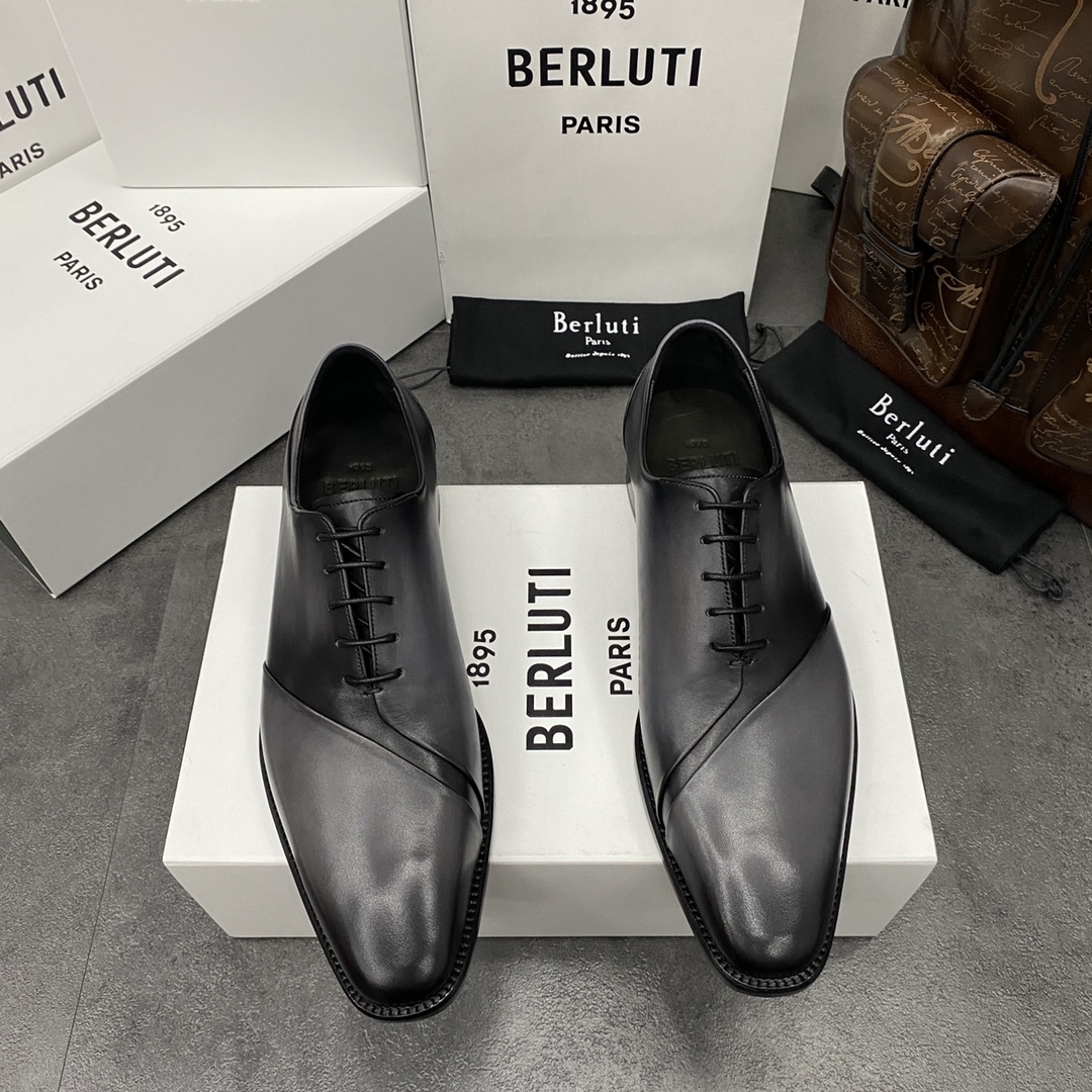 BERLUTI GASPARD GALET BLACK 76008-V1