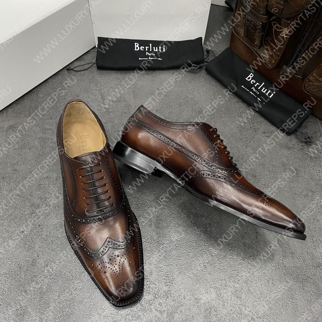BERLUTI GASPARD GALET DARK BROWN 76008-V1