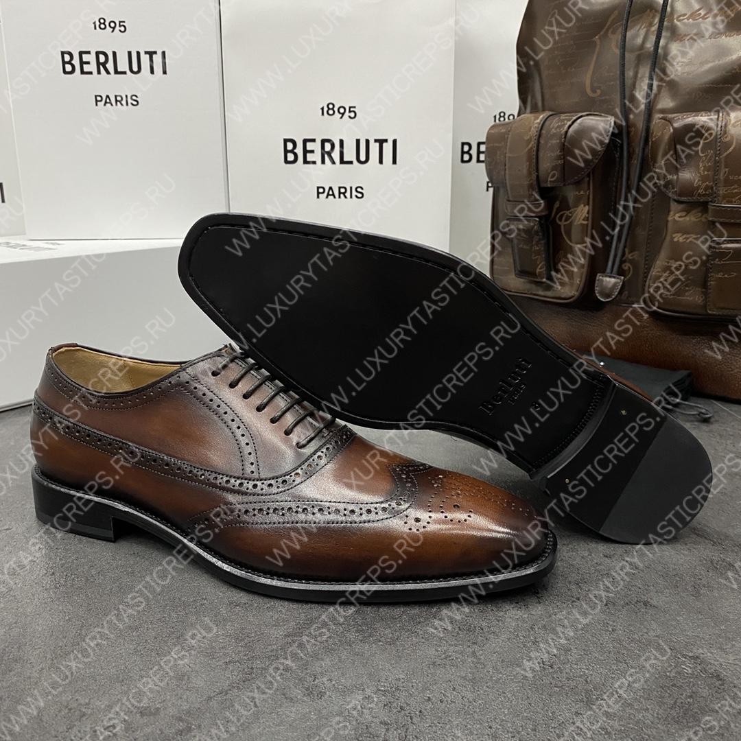 BERLUTI GASPARD GALET DARK BROWN 76008-V1