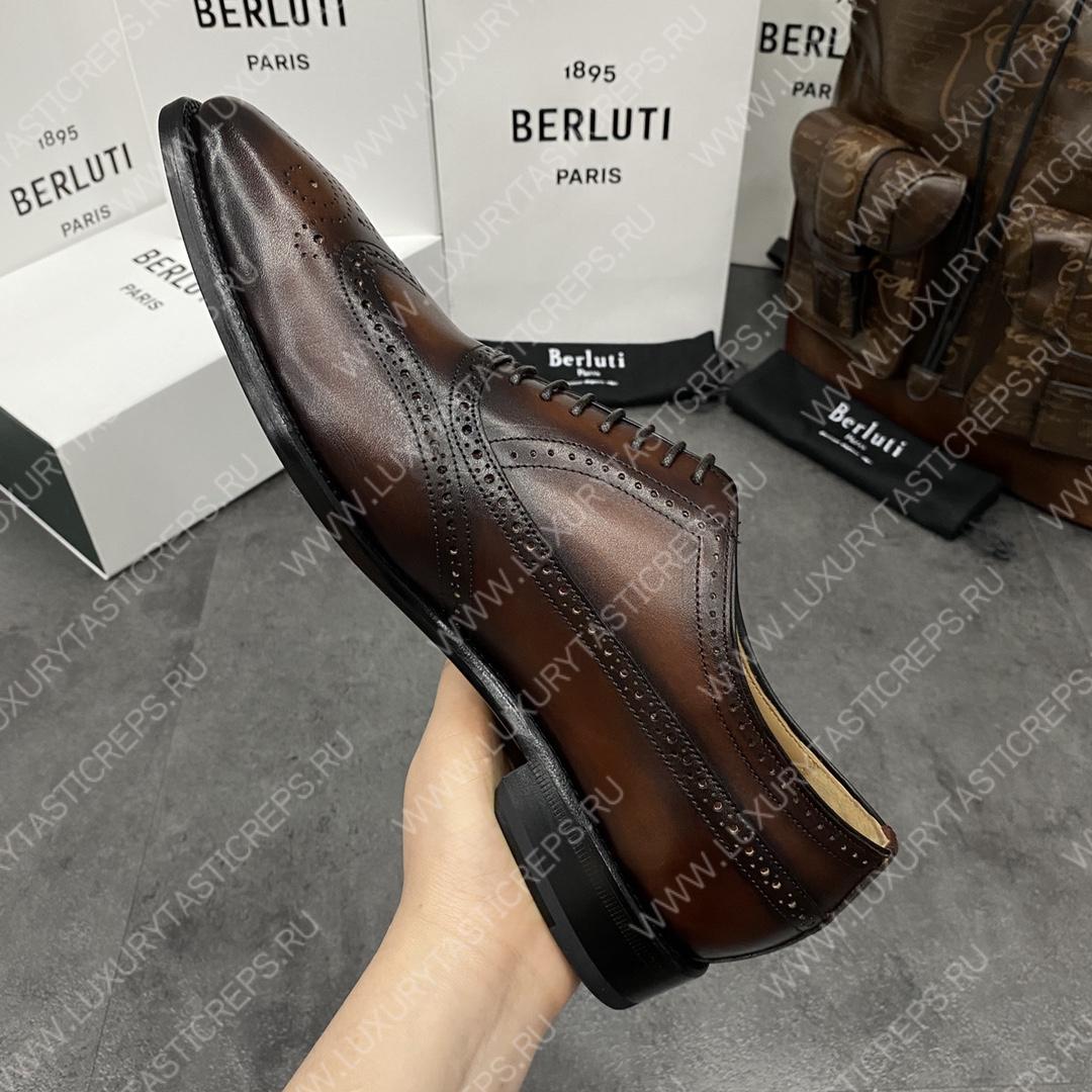 BERLUTI GASPARD GALET DARK BROWN 76008-V1