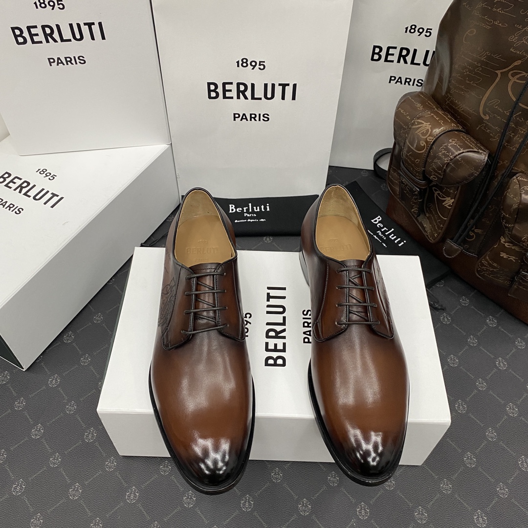 BERLUTI ALESSANDRO GALET SCRITTO TOBACCO S4505-V2