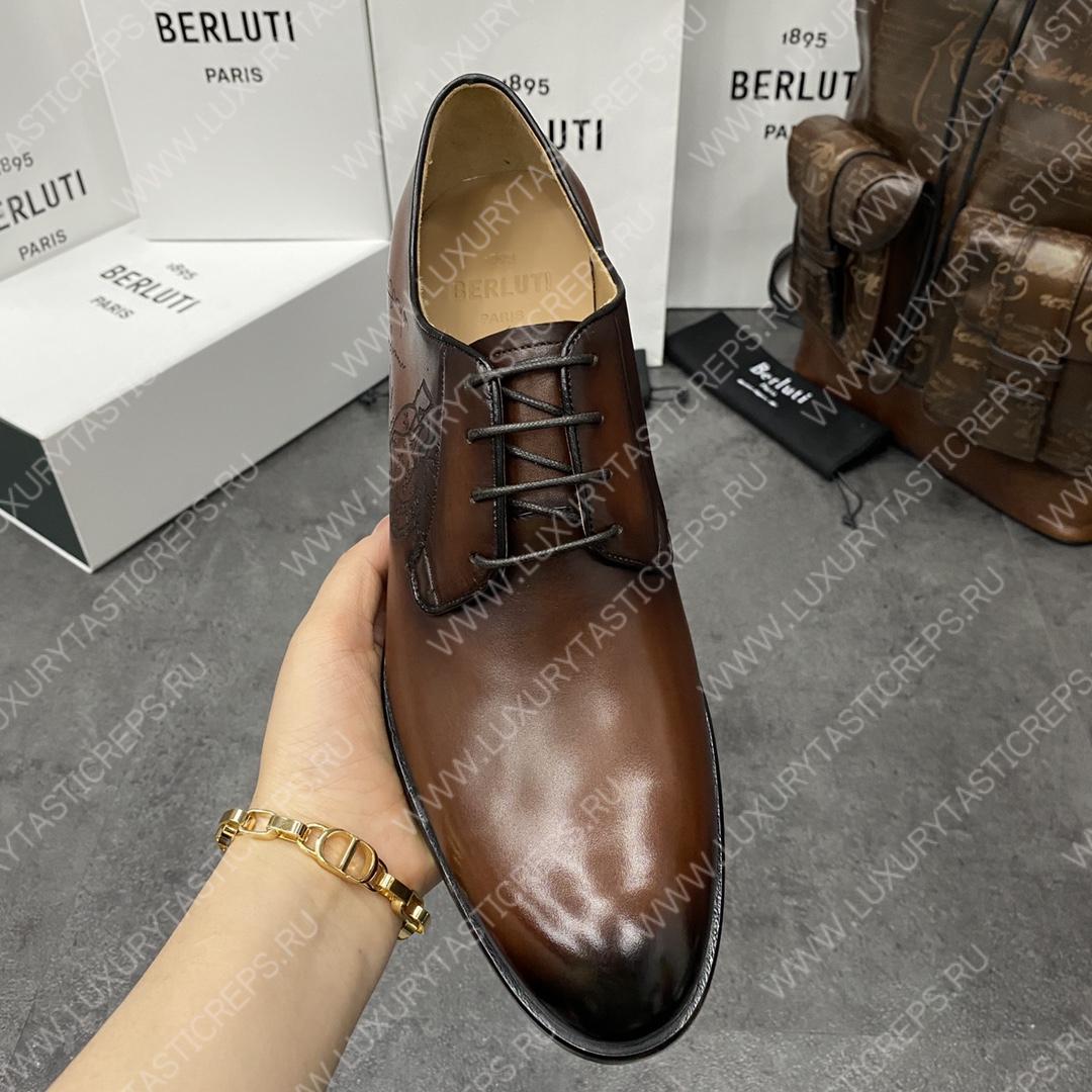 BERLUTI ALESSANDRO GALET SCRITTO TOBACCO S4505-V2