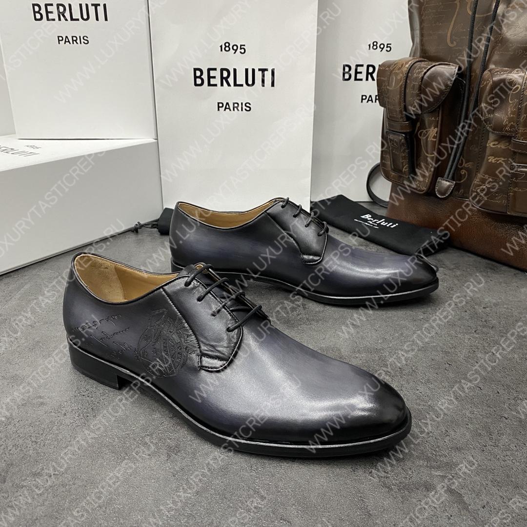 BERLUTI ALESSANDRO GALET SCRITTO BLACK S4505-V2