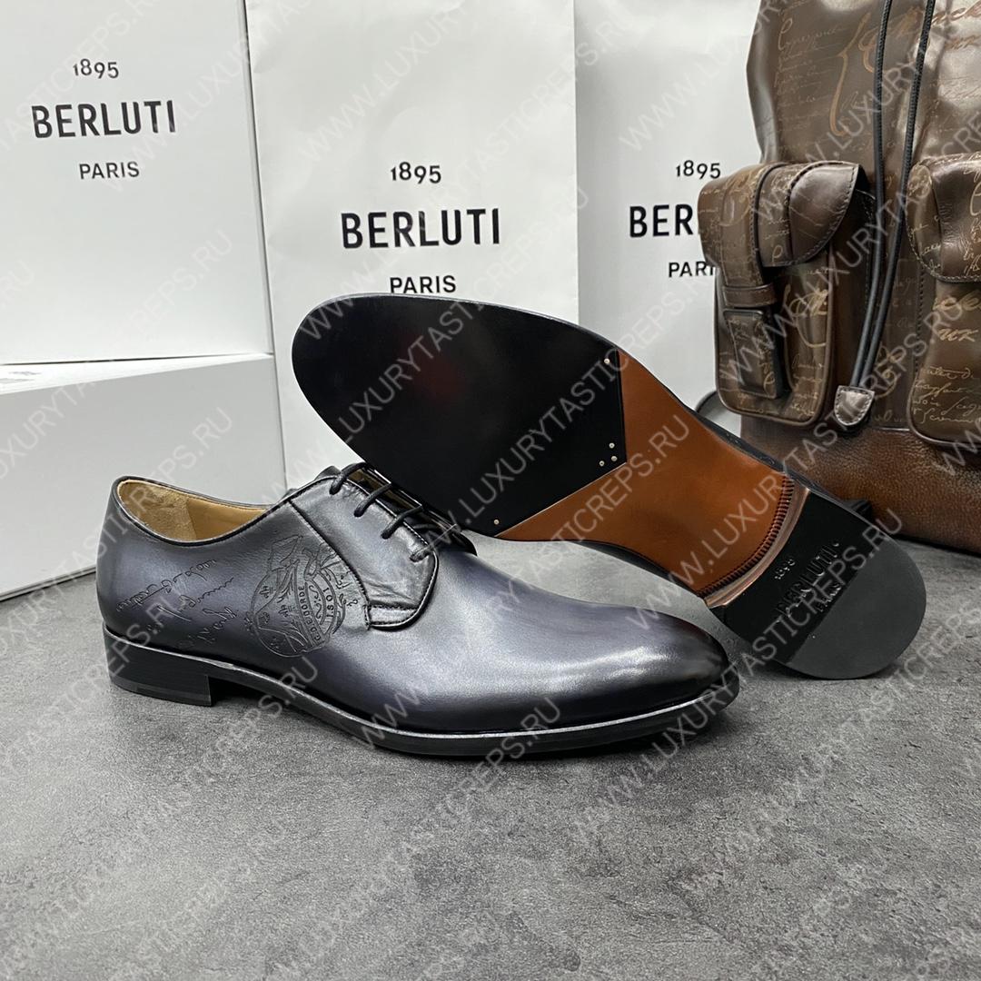 BERLUTI ALESSANDRO GALET SCRITTO BLACK S4505-V2