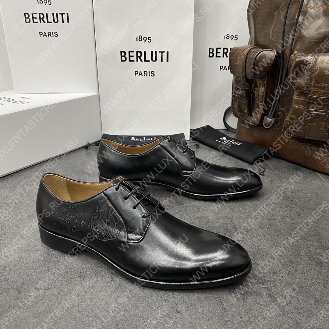 BERLUTI ALESSANDRO GALET SCRITTO BLACK S4505-V2