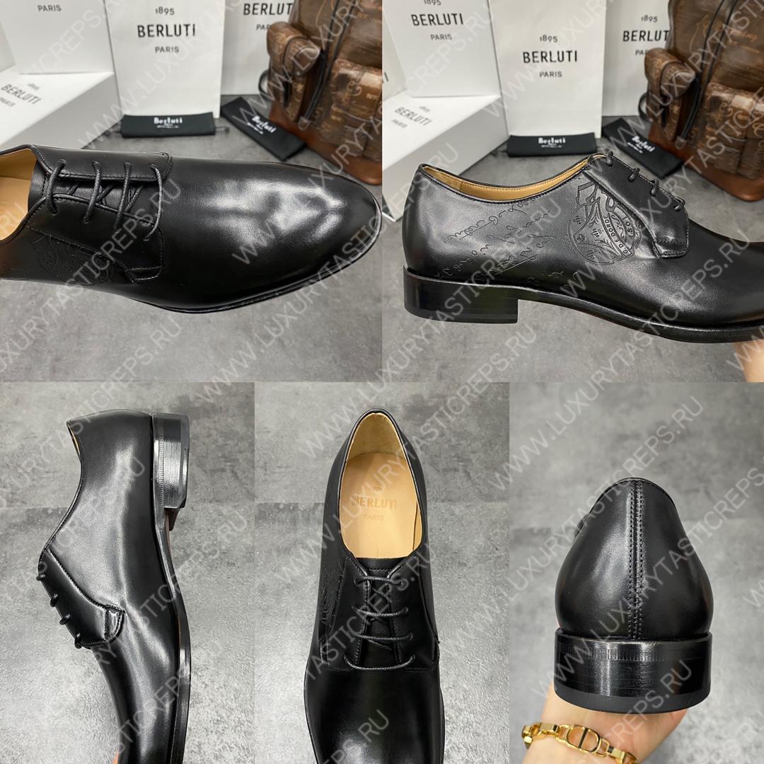 BERLUTI ALESSANDRO GALET SCRITTO BLACK S4505-V2