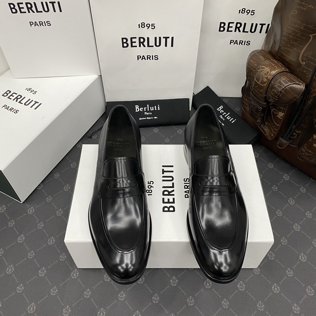 BERLUTI COUTURE DEMESURE LOAFER BLACK S5581-V1