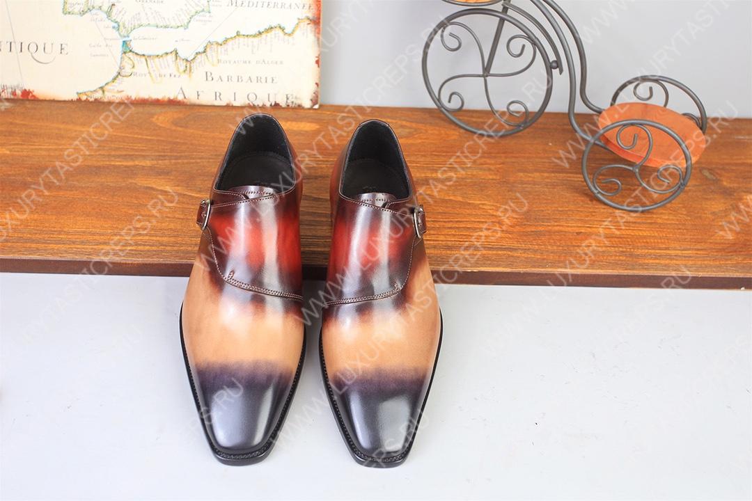BERLUTI LEATHER M0NK SHOE MULTICOLOR S4113-V2