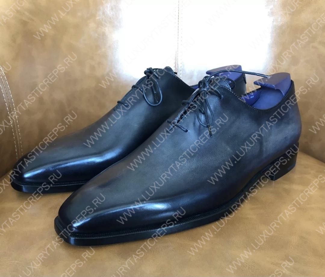 BERLUTI LORENZO STELLAR OXFORD BLACK S4342-K1