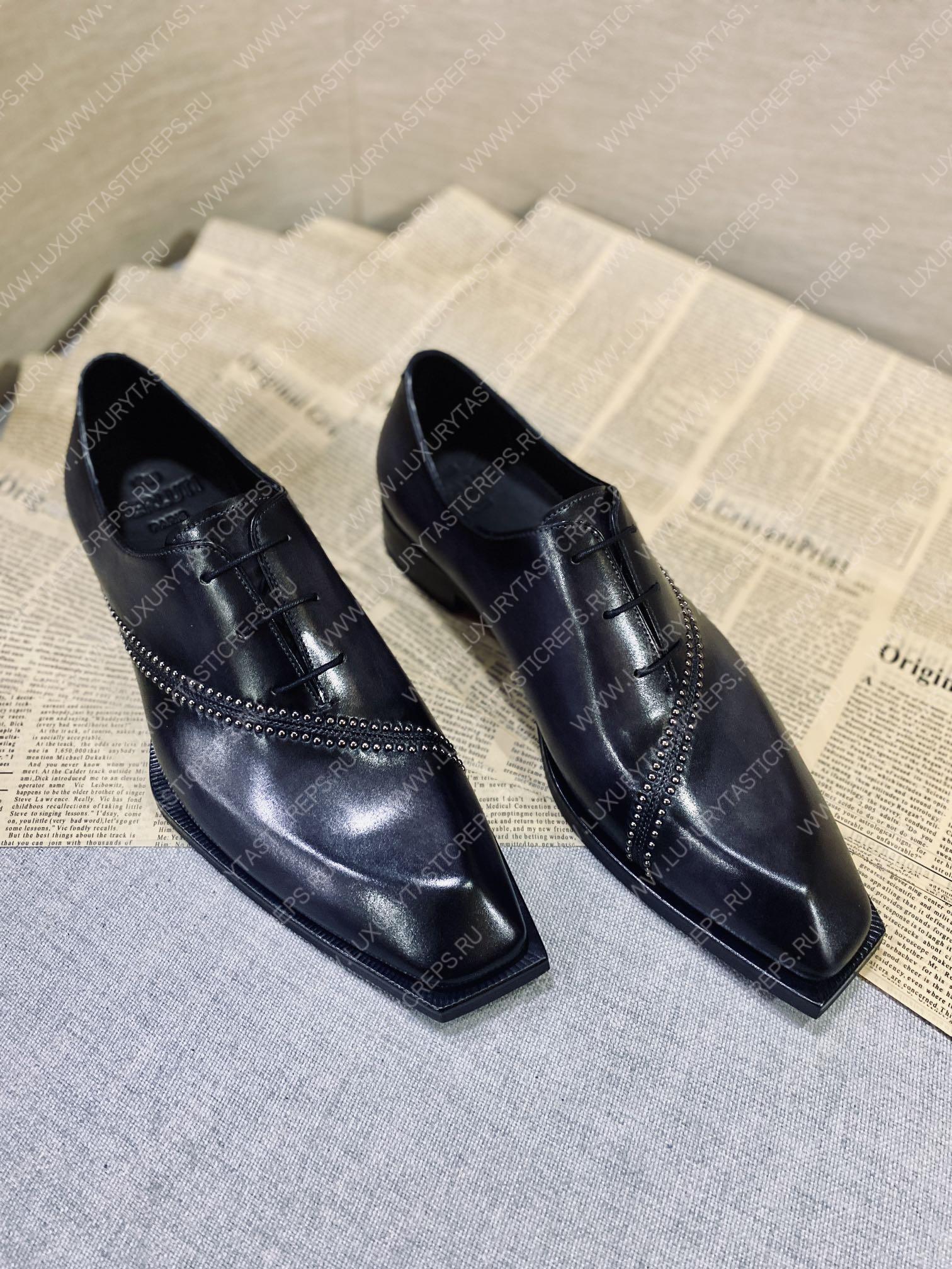 BERLUTI LORENZO STELLAR OXFORD BLACK S4342-K1