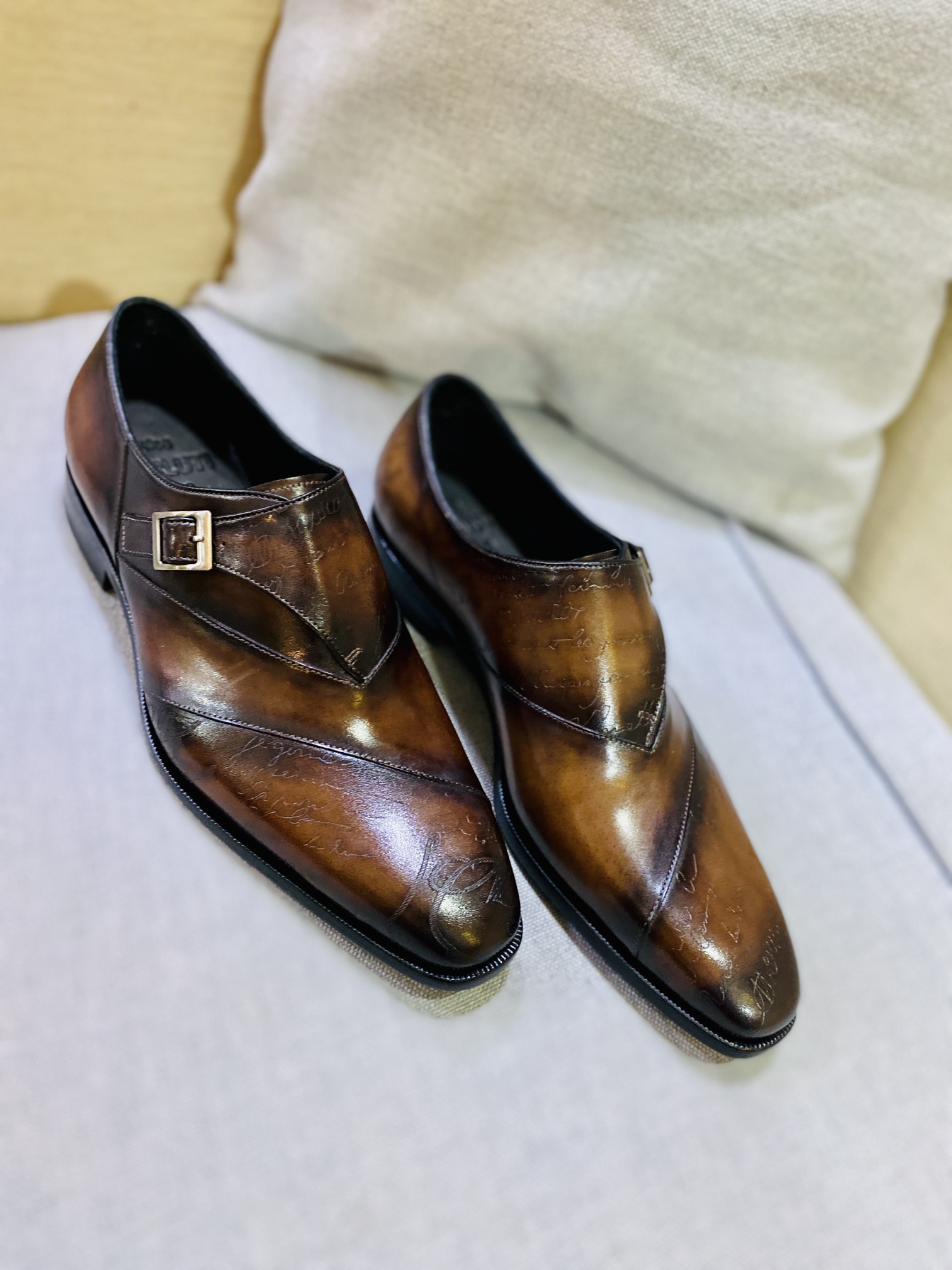 BERLUTI DEMESURE MONK SHIOE INTENSE COCOA S6008-V1