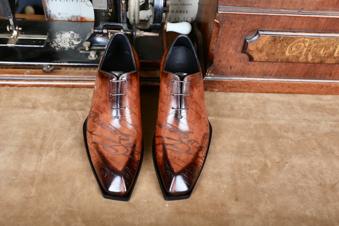 BERLUTI ALESSANDRO STELLAR OXFORD INTENSE COCOA S4505-V2