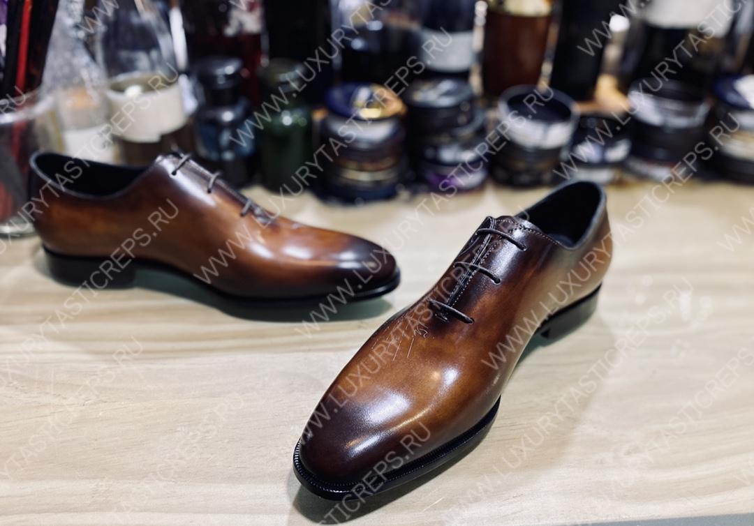 BERLUTI ALESSANDRO GALET SCRITTO OXFORD TOBACCO BIS S4505