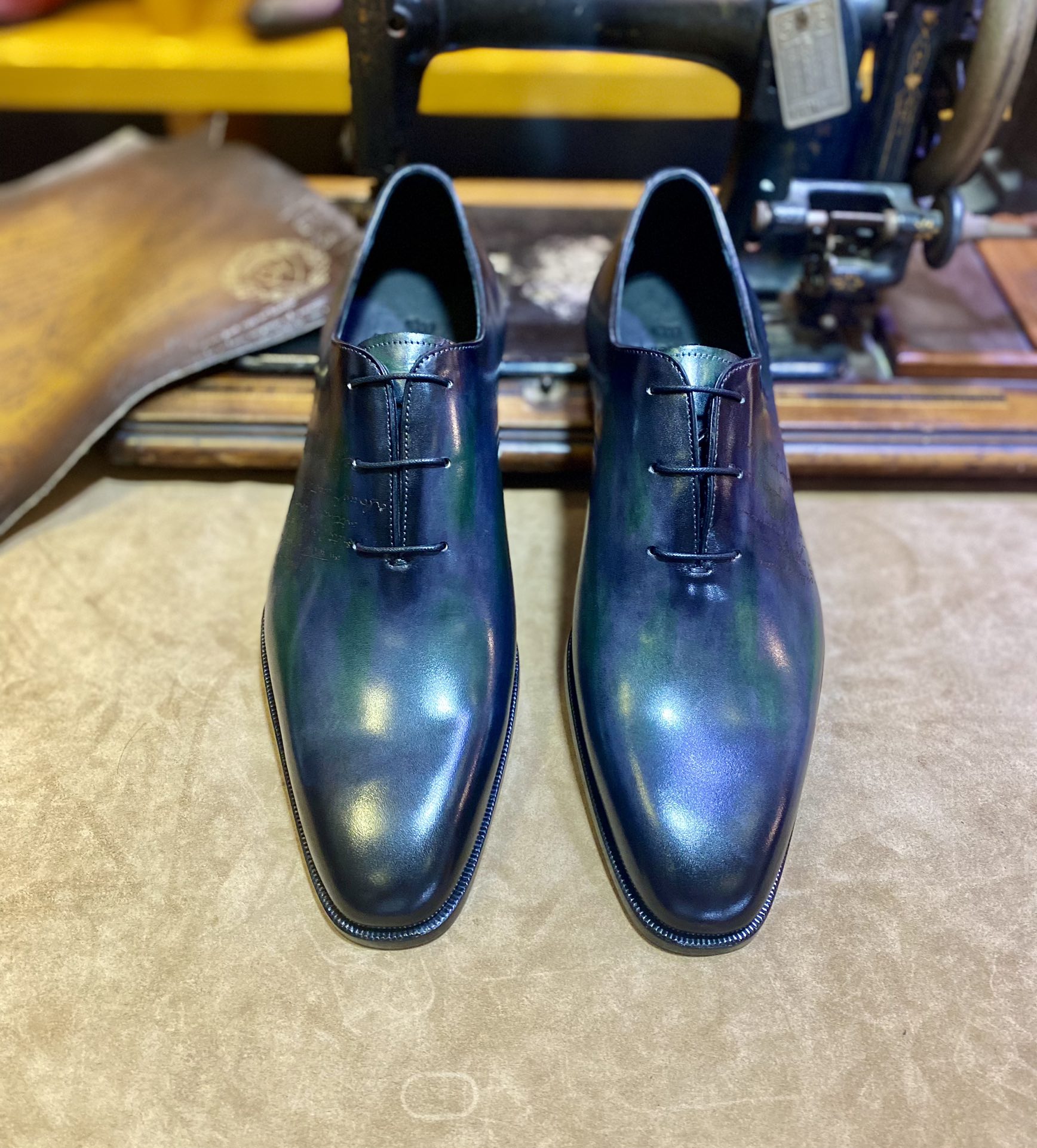 BERLUTI ALESSANDRO GALET SCRITTO OXFORD BLACK S4505-V2