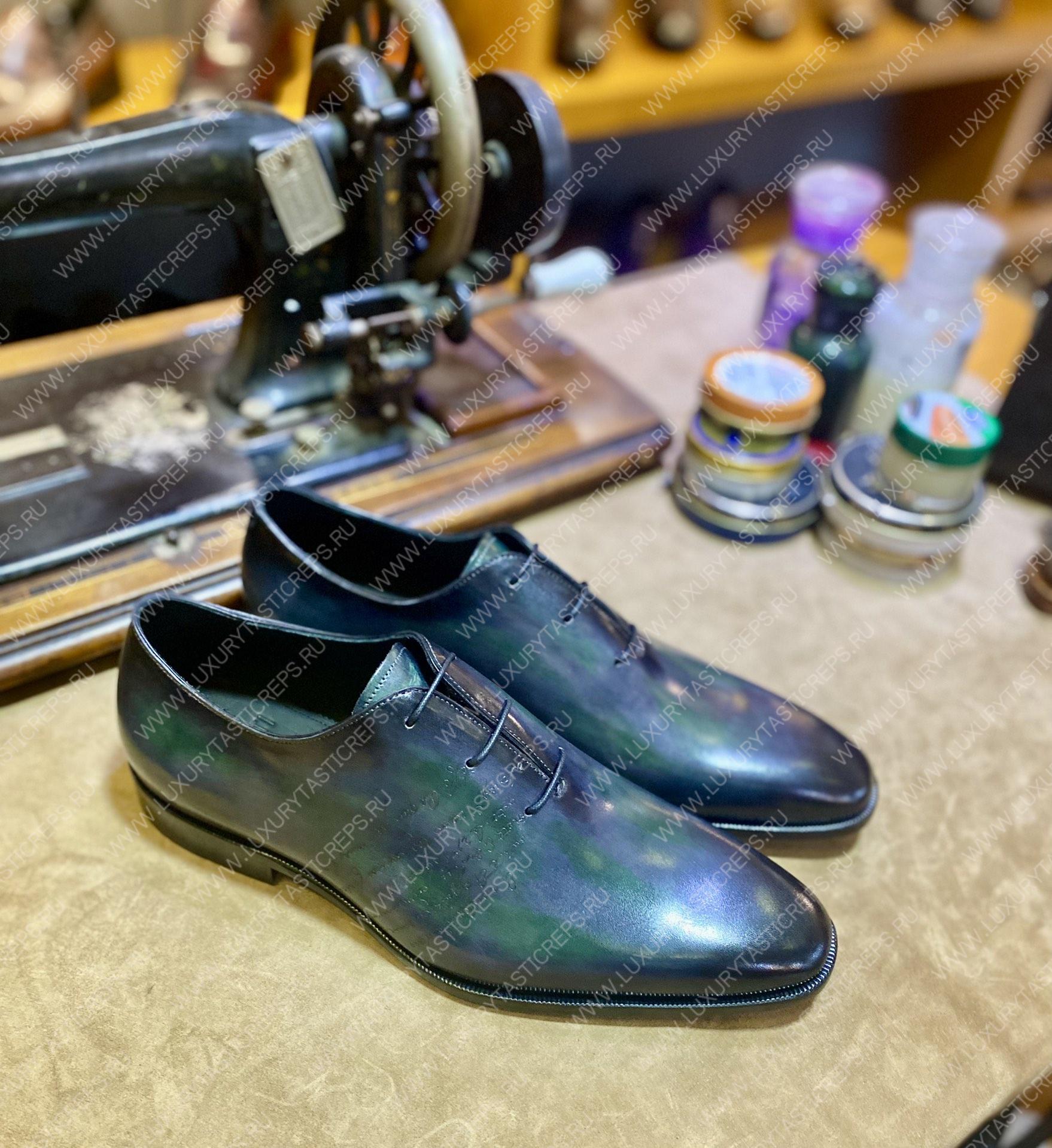 BERLUTI ALESSANDRO GALET SCRITTO OXFORD BLACK S4505-V2