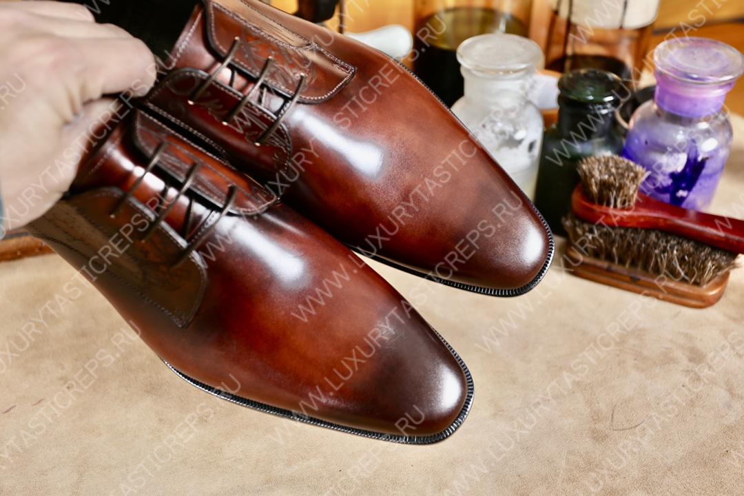 BERLUTI SCARS DEMESURE OXFORD BROWN S4690-V2
