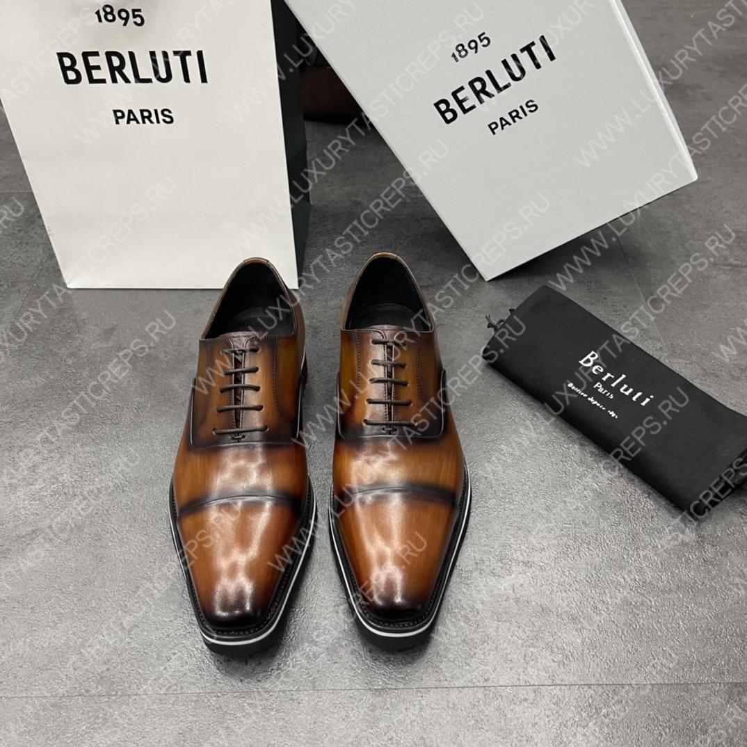 BERLUTI INFINI COUTURE OXFORD INTENSE COCOA S5704-V1